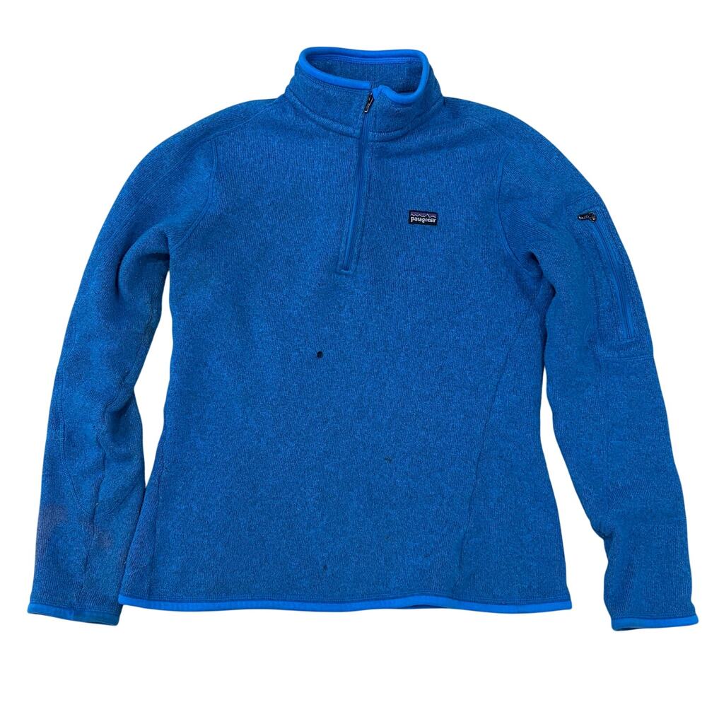 Patagonia Women's Fleece 1/4‎ Zip Better Sweater Blue Size Medium - READ